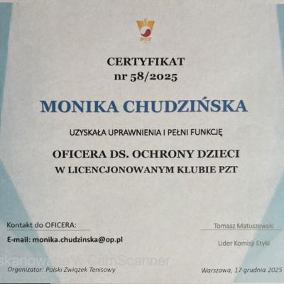 Certyfikat Oficer